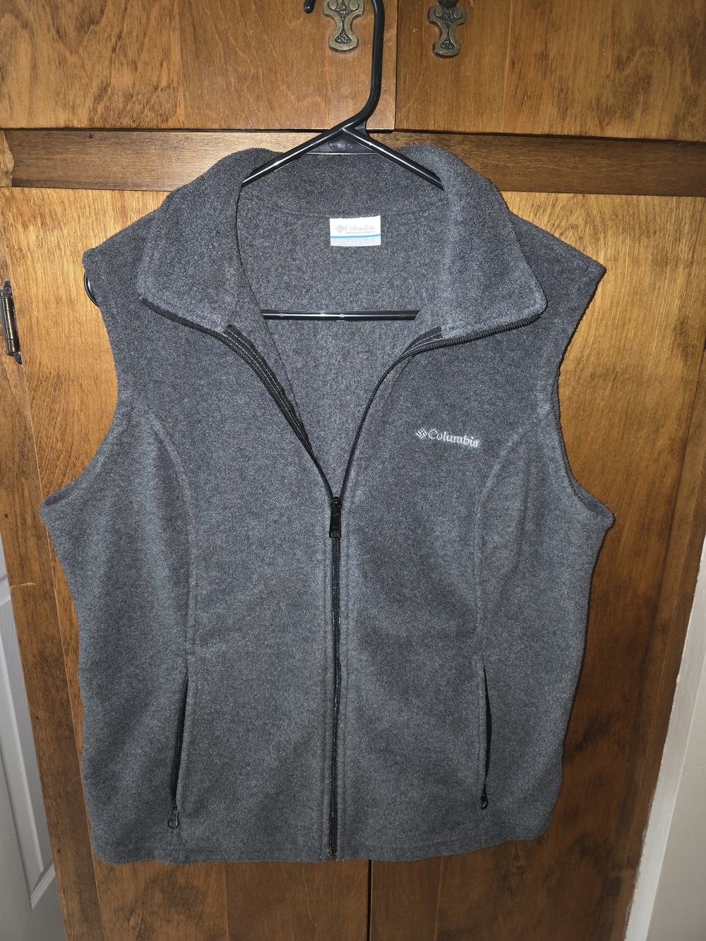 Columbia Gray Fleece Vest - Full-Zip Comfort